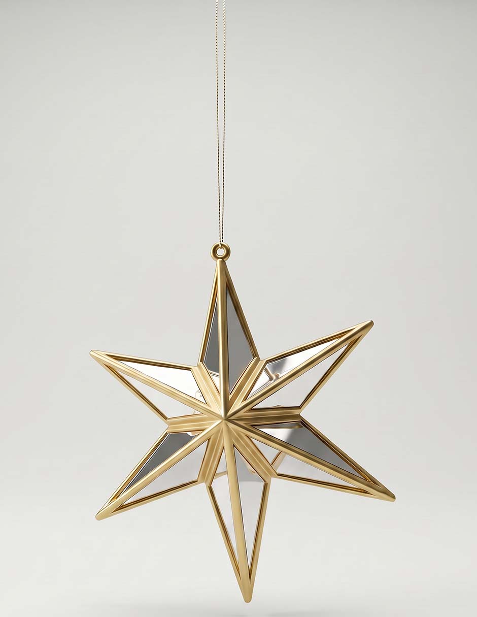 Ornamento navideño estrella 3