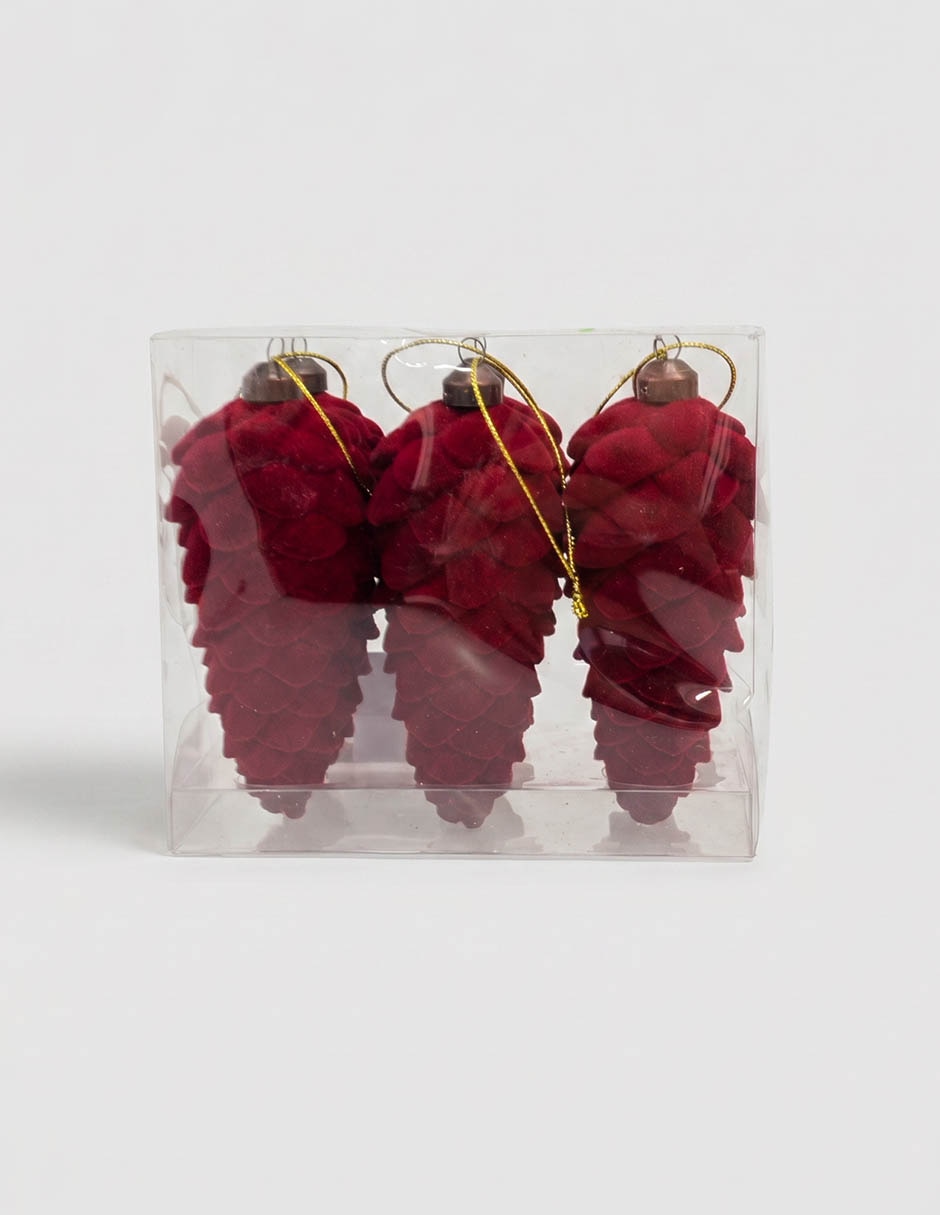 Set de ornamentos navideños piñas 1
