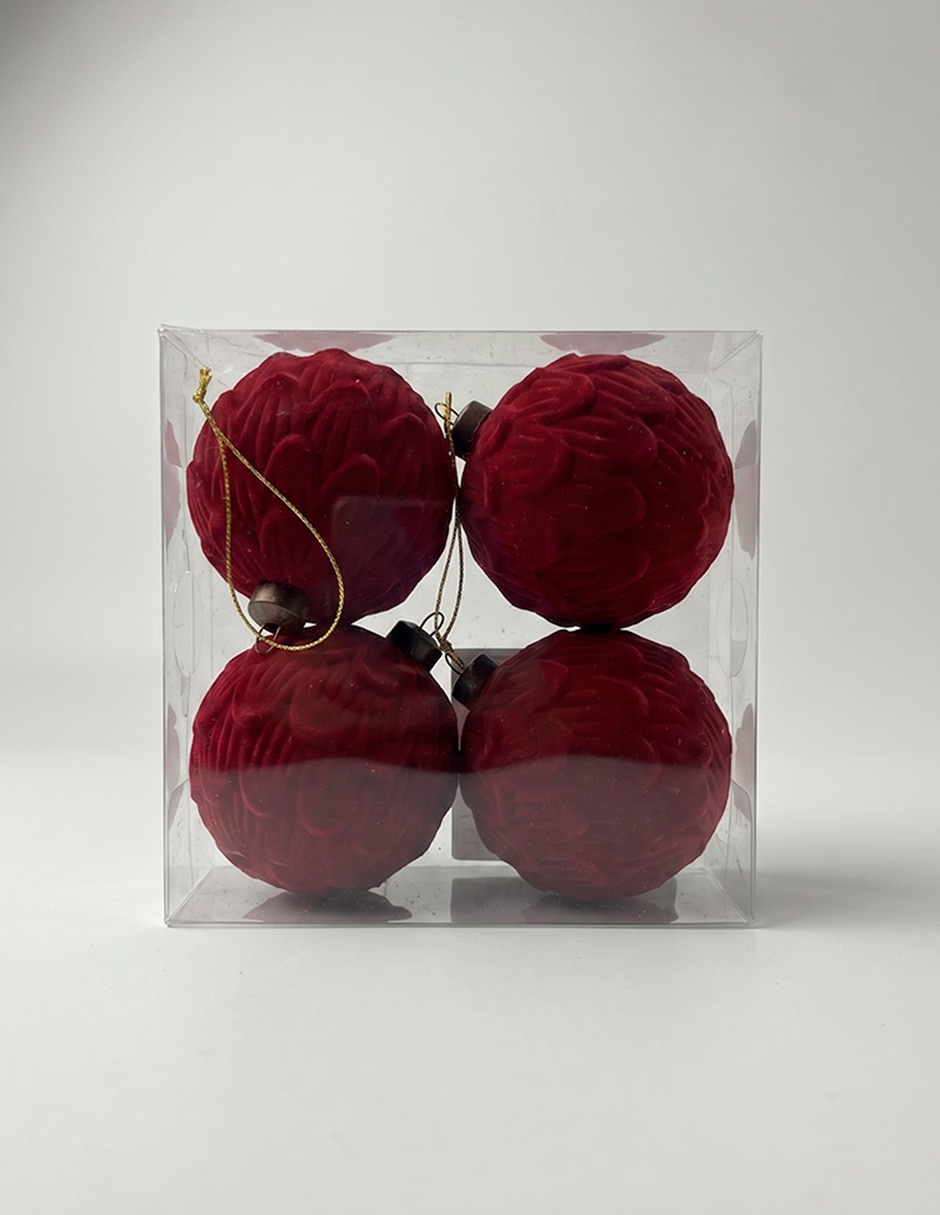 Set de esferas Navideñas con 4 piezas