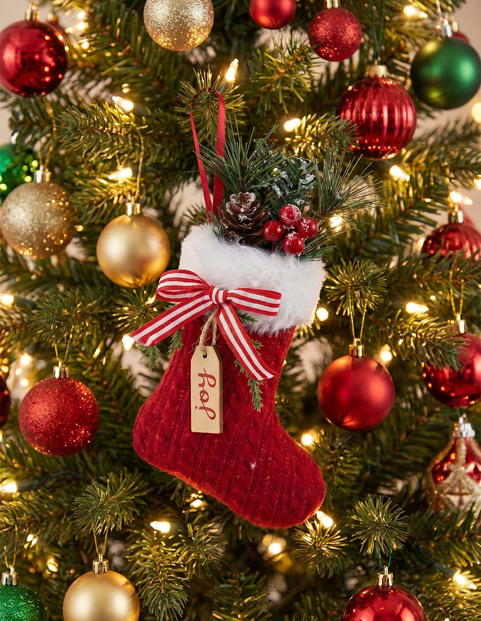 Ornamento navideño bota