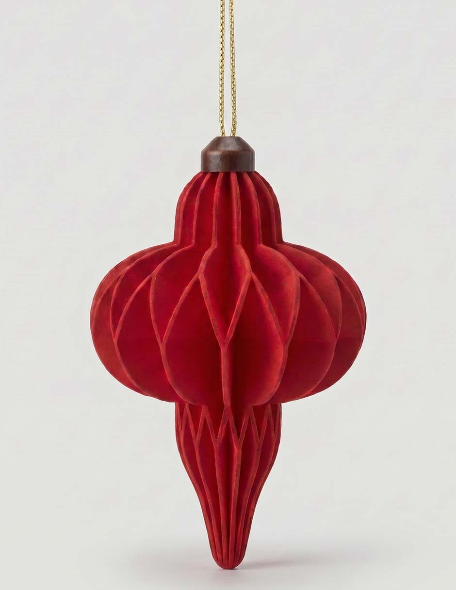 Ornamento navideño panal Roja 2