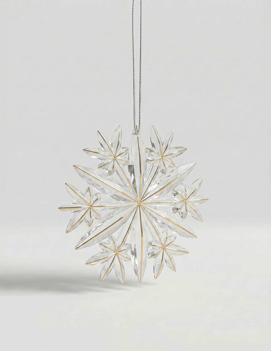 Ornamento navideño copo de nieve 1