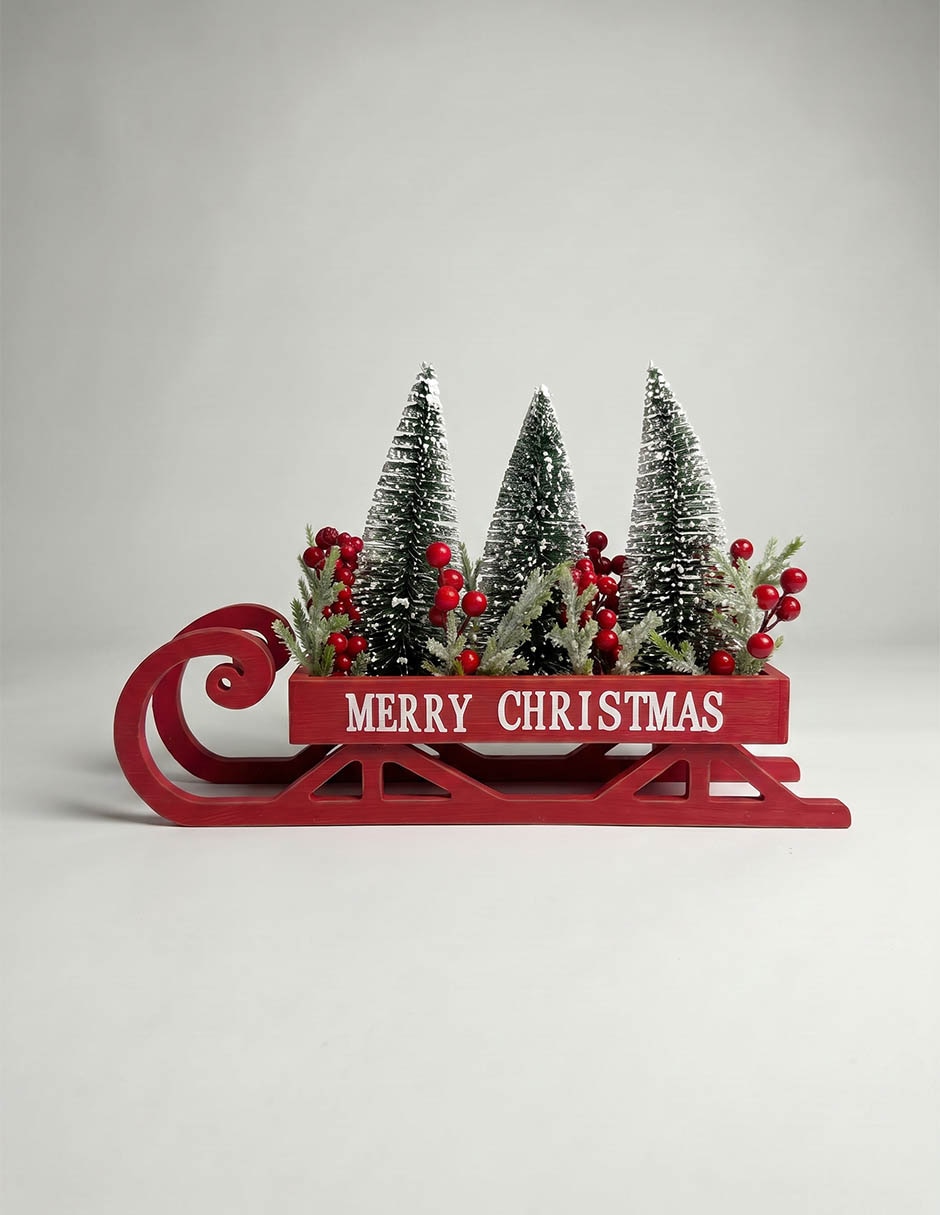 Figura decorativa navideña de trineo 1