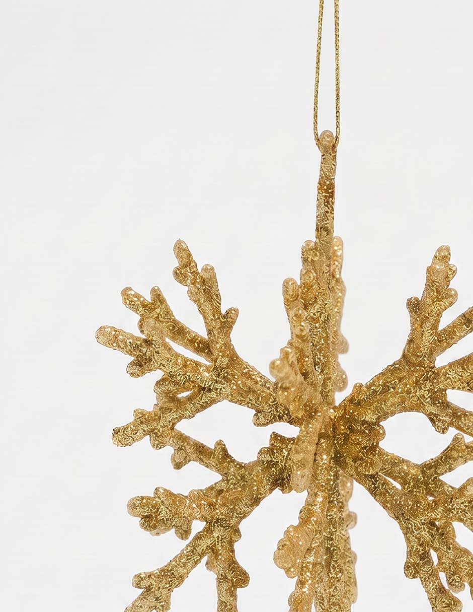 Ornamento navideño copo de nieve 3