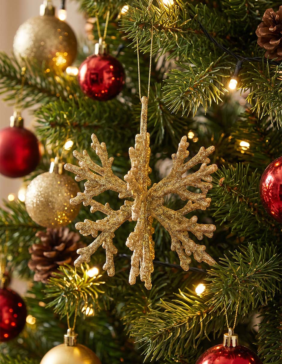 Ornamento navideño copo de nieve 4