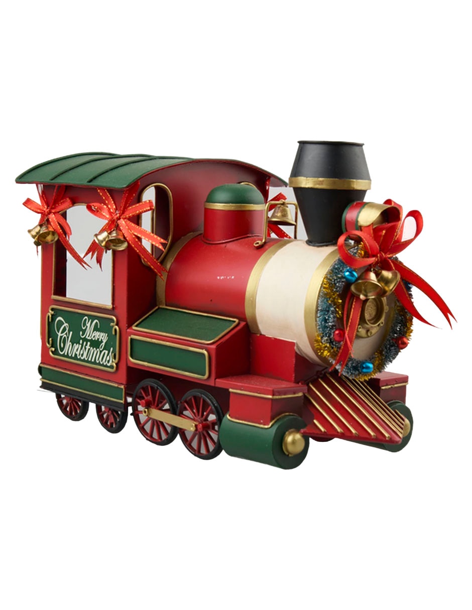 Figura decorativa navideña de tren