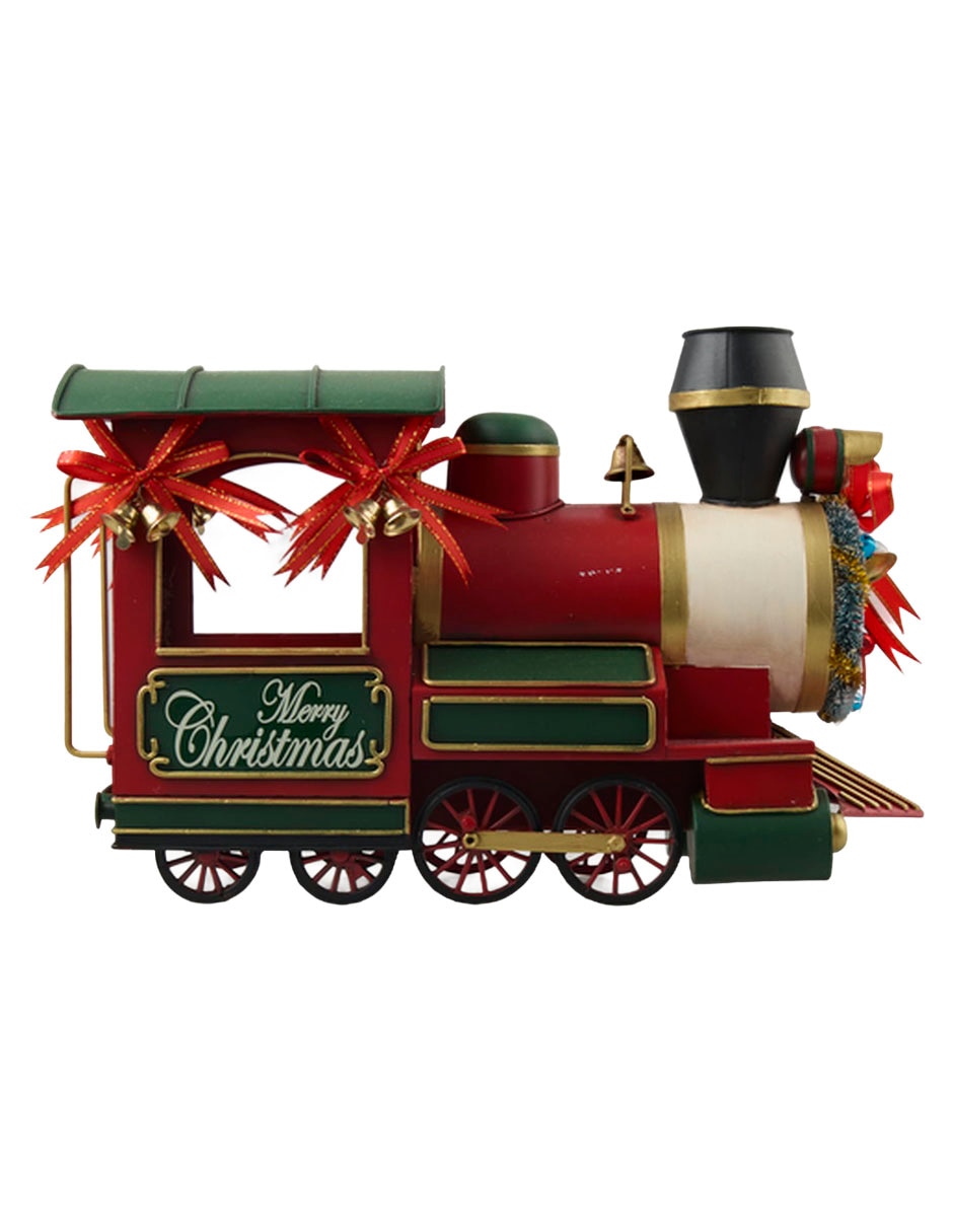 Figura decorativa navideña de tren 3