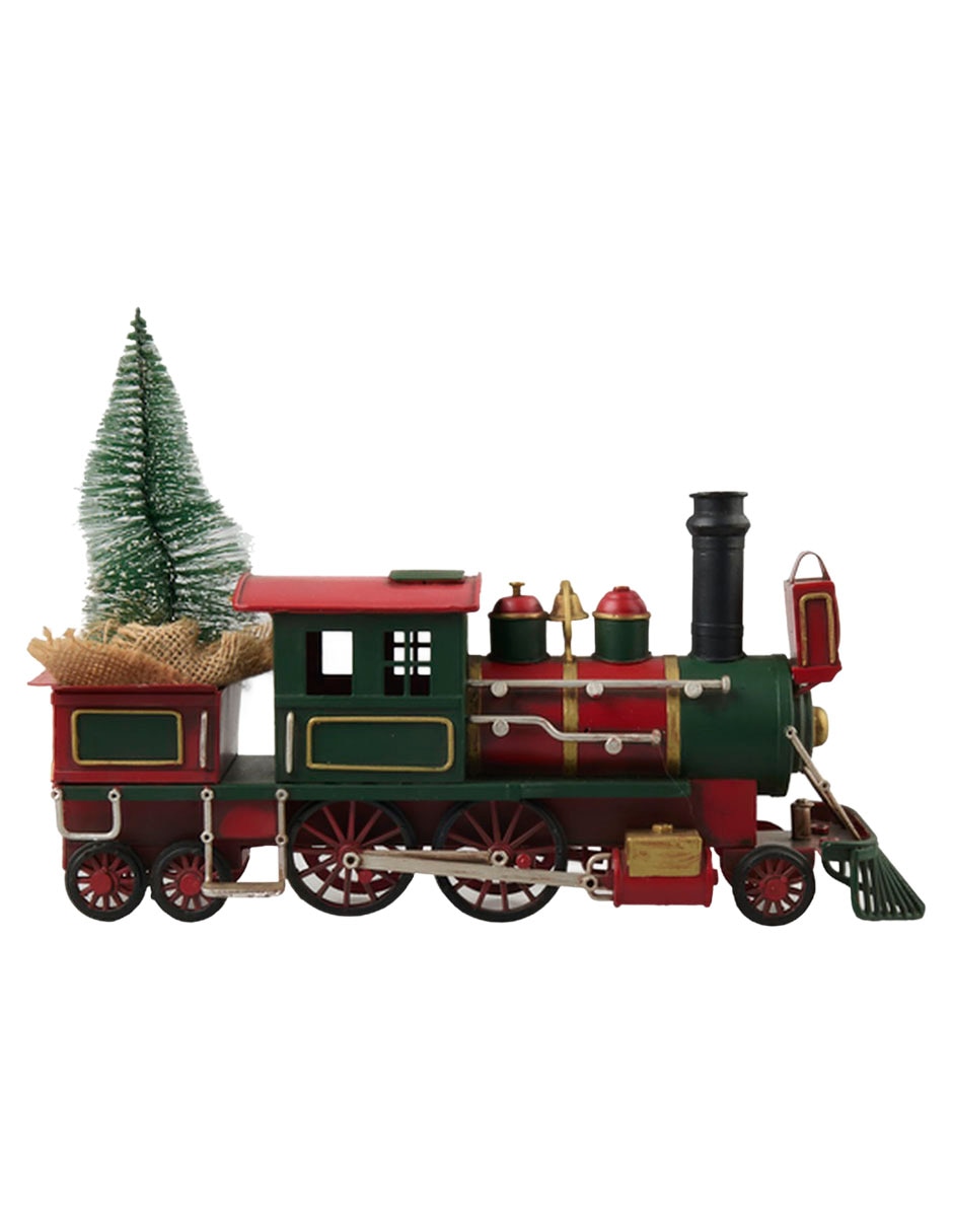 Figura decorativa navideña de tren 3