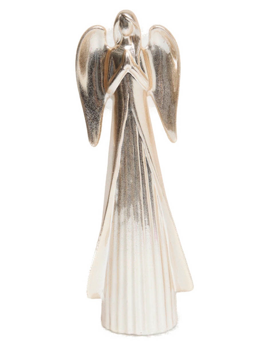 Figura decorativa navideña de ángel de cerámica 1