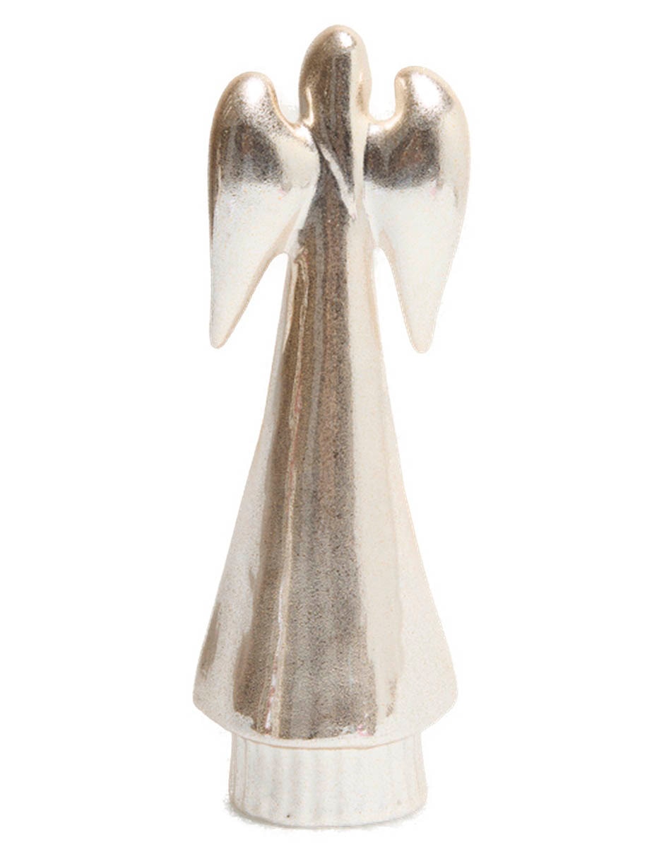 Figura decorativa navideña de ángel de cerámica 3