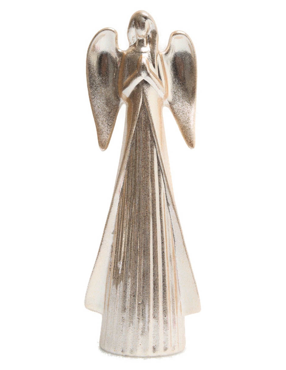 Figura decorativa navideña de ángel de cerámica 1