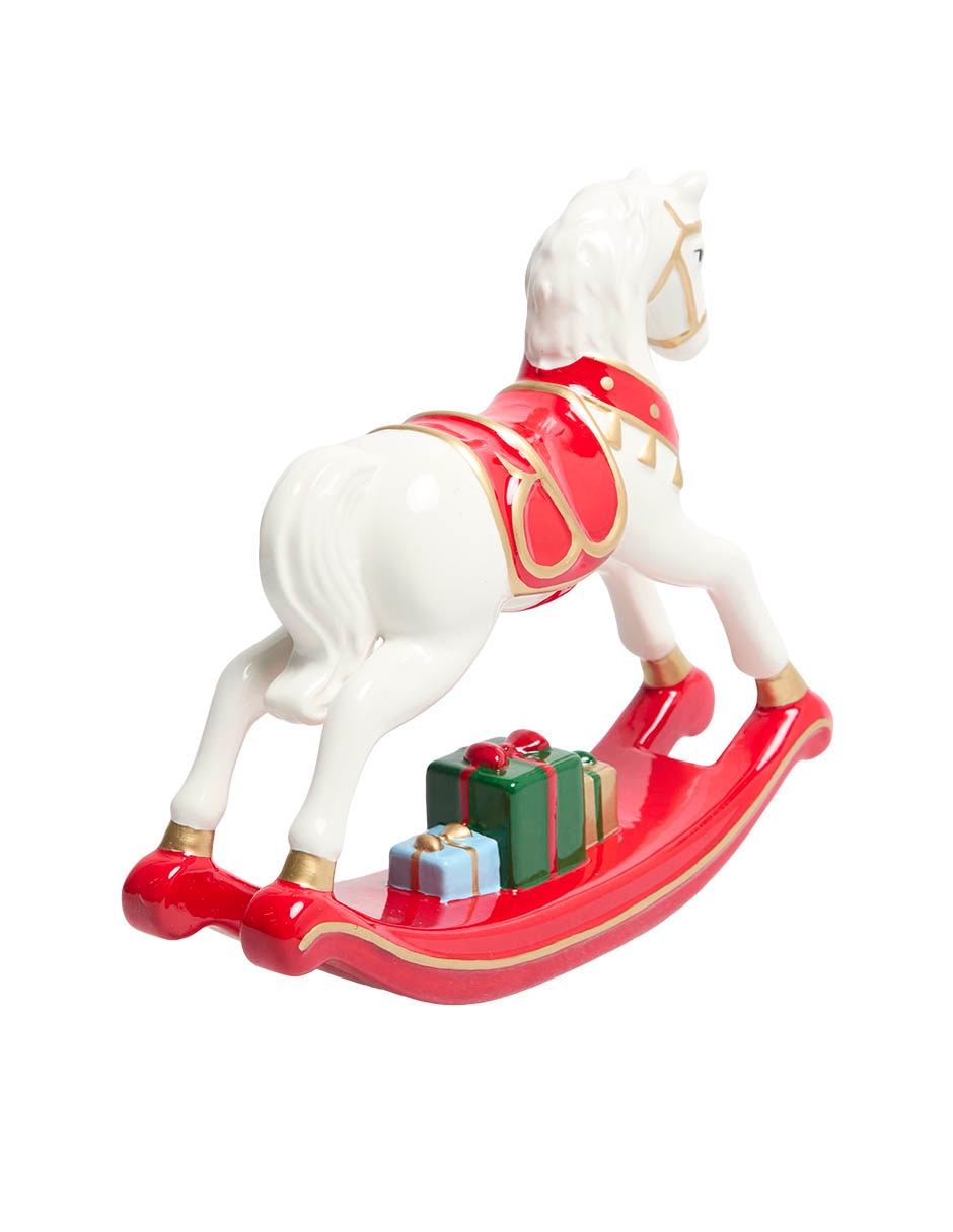 Figura decorativa navideña de caballo de cerámica Figura decorativa navideña de caballo de cerámica