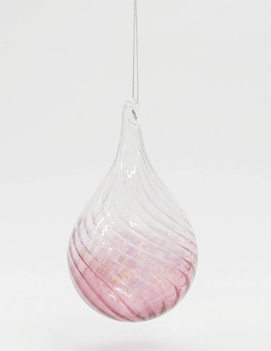 ORNAMENTO VIDRIO GOTA DEGRADADA ROSA 14C 1