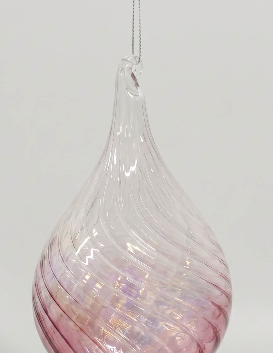 ORNAMENTO VIDRIO GOTA DEGRADADA ROSA 14C 3