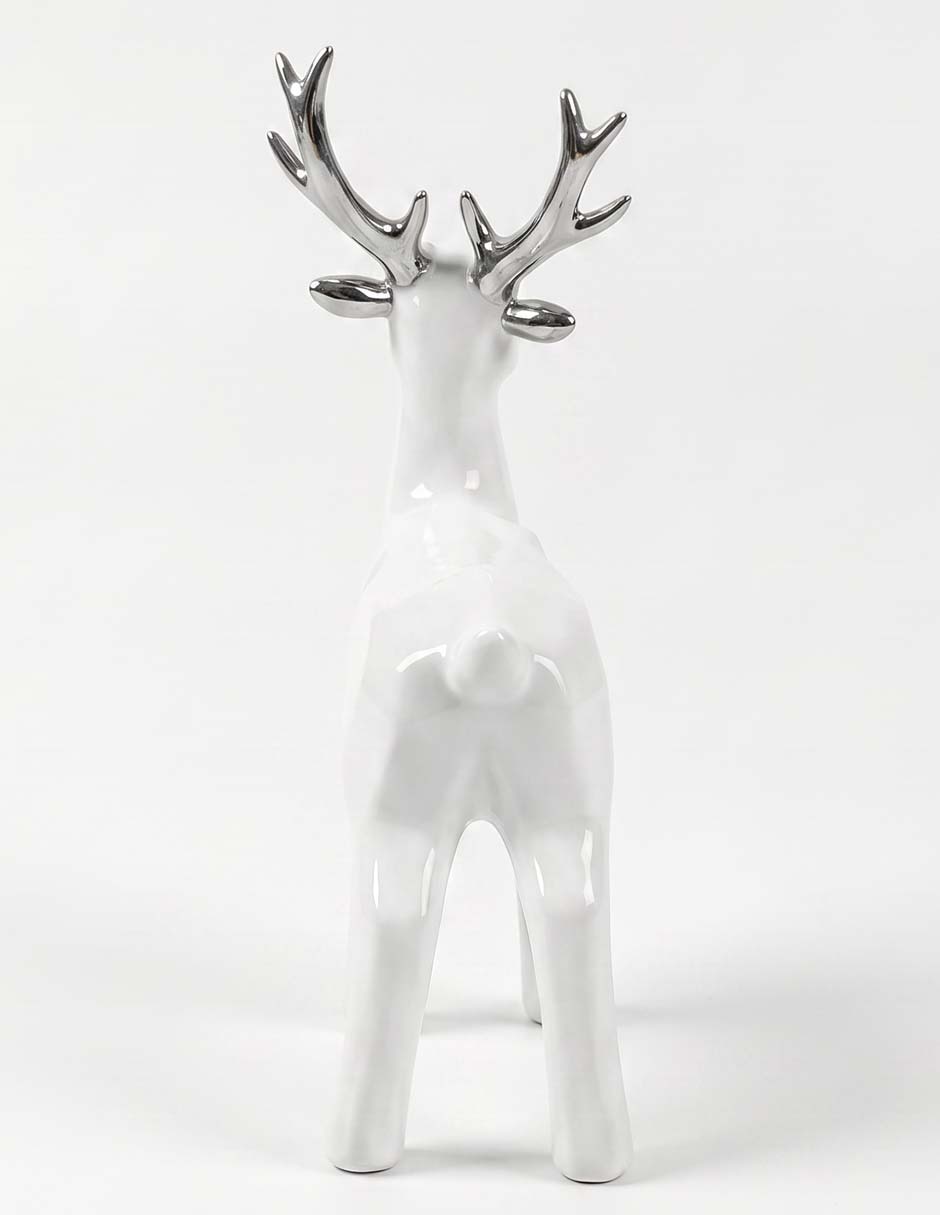 Figura decorativa de reno de cerámica