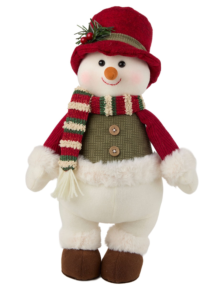 Figura decorativa navideña de muñeco nieve