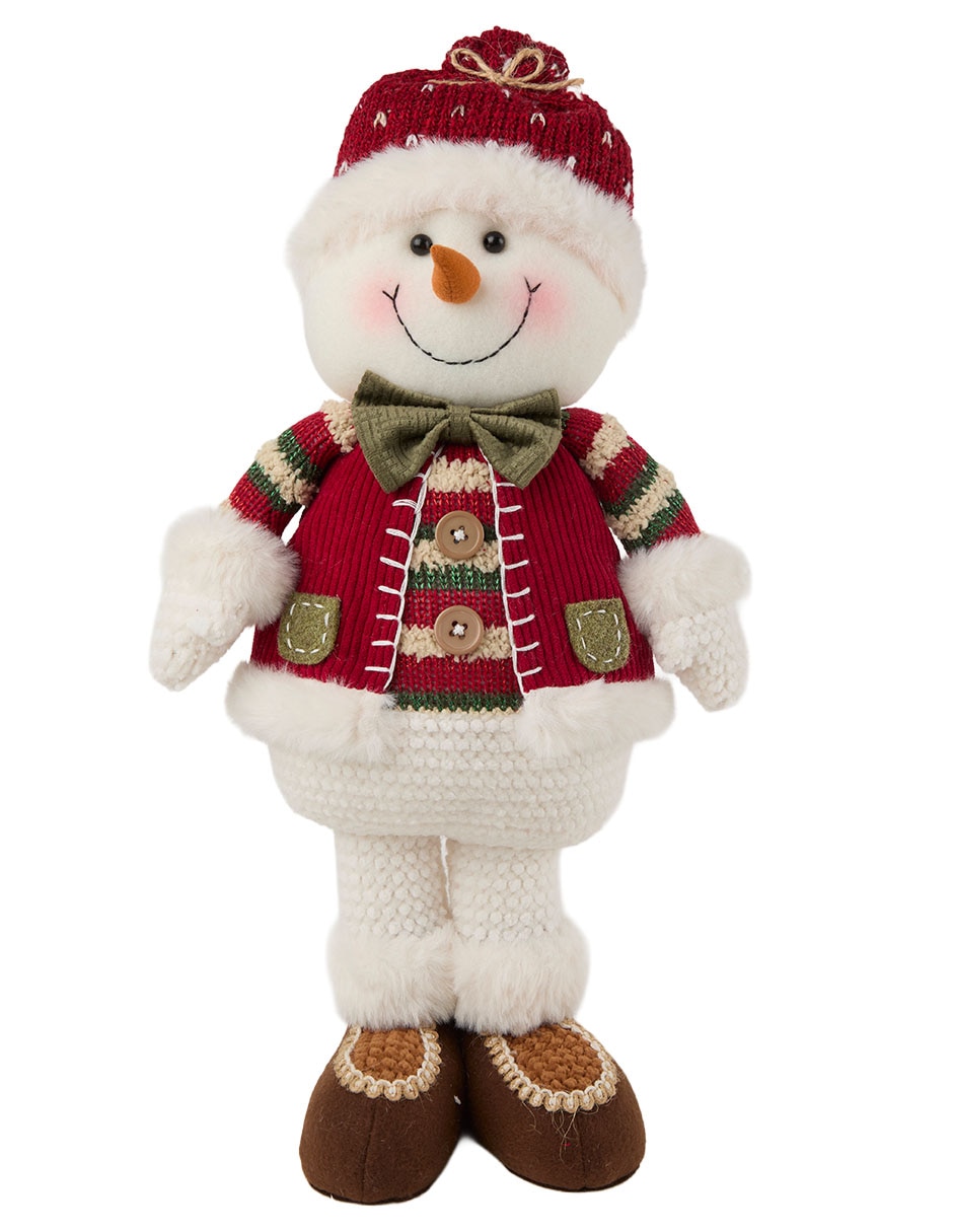 Figura de tela de muñeco nieve
