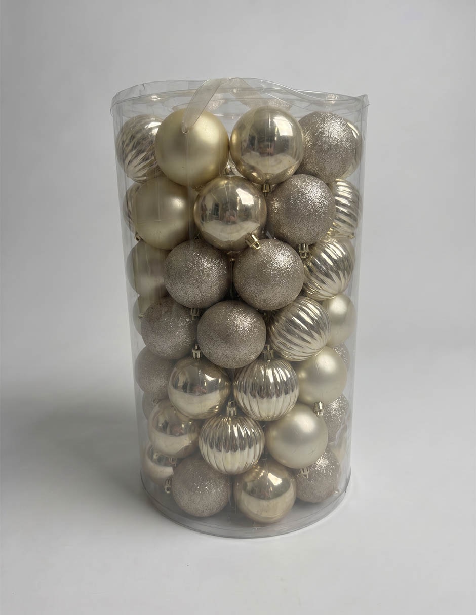 Set esfera navideña con 56 piezas