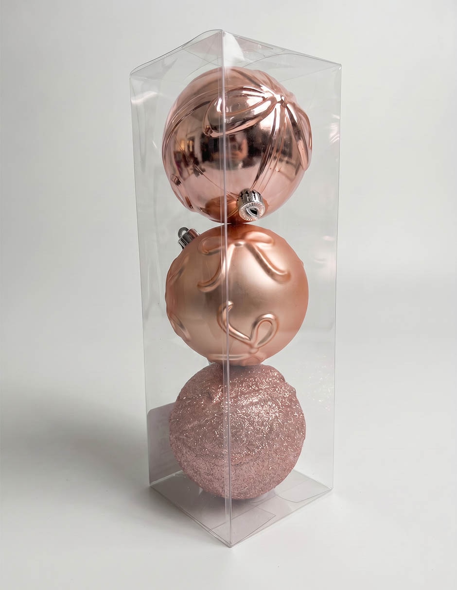 Set esfera navideña con 3 piezas