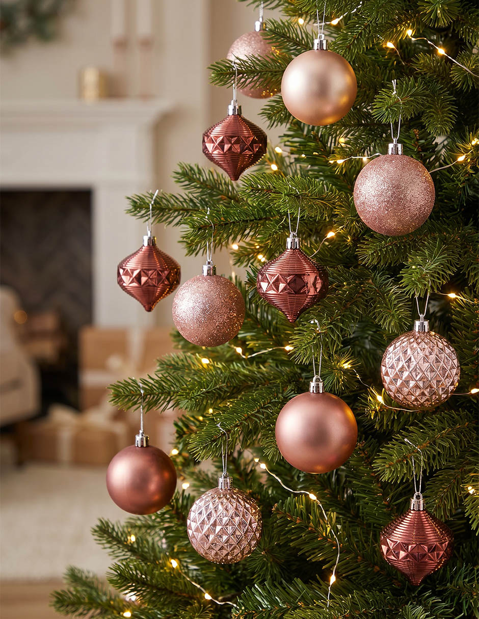 Set de esferas navideñas con 50 piezas
