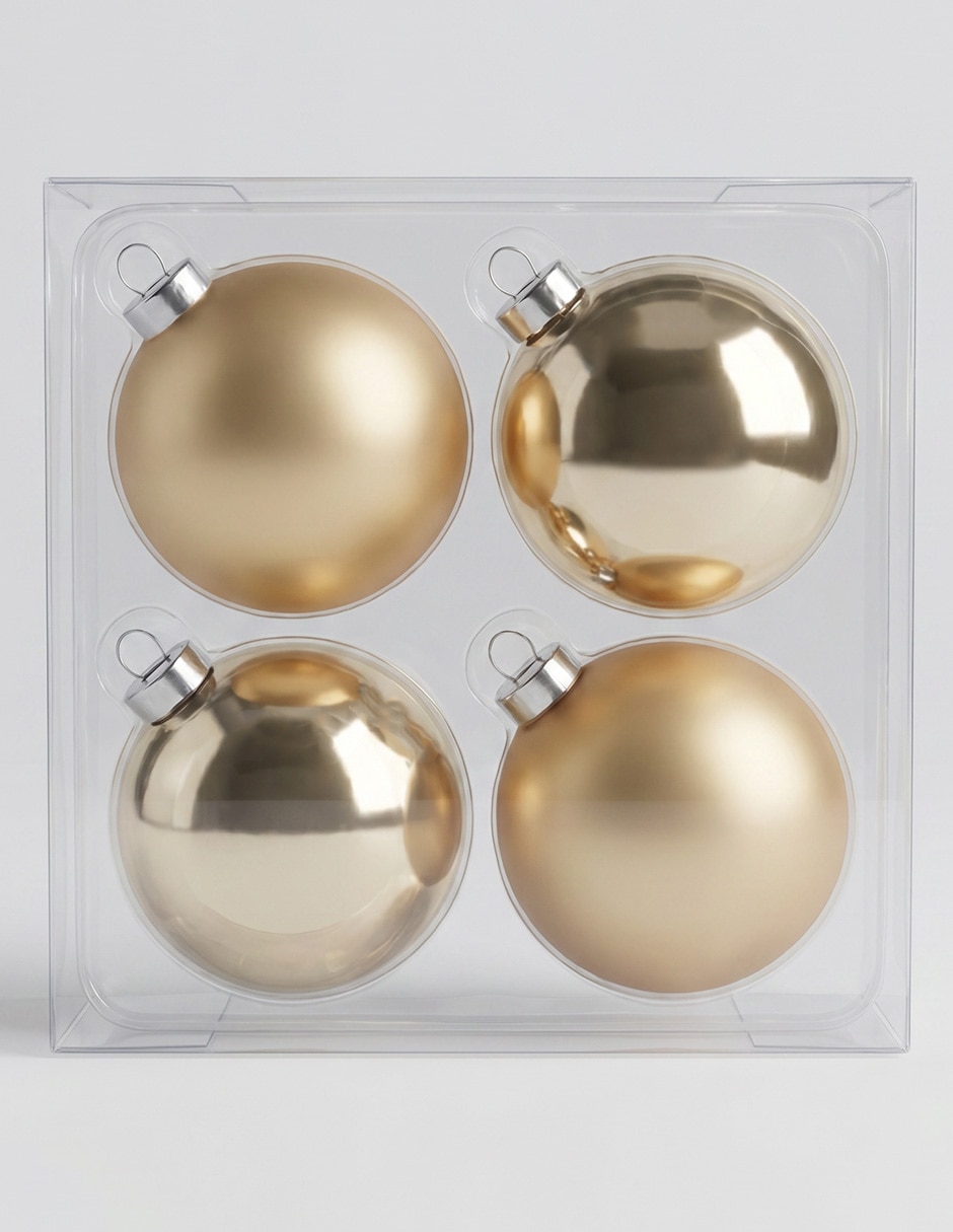 Set esferas navideñas con 4 piezas 1