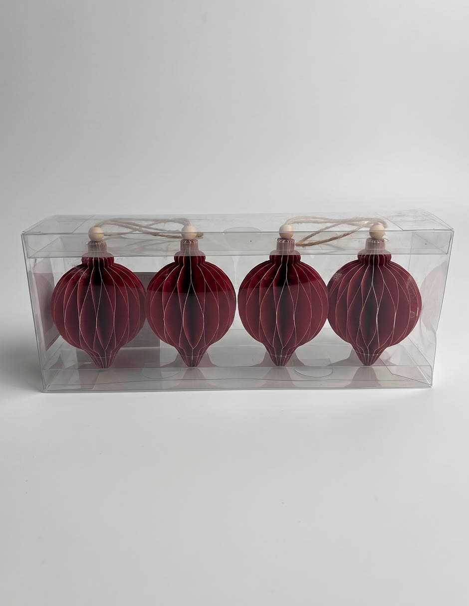 Set de 4 esferas navideñas