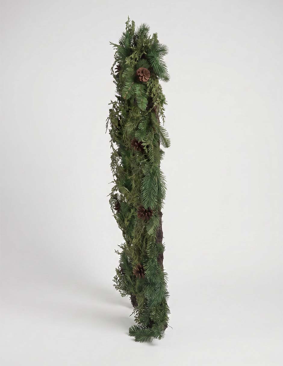 Guirnalda de pino con piñas 182 cm 2