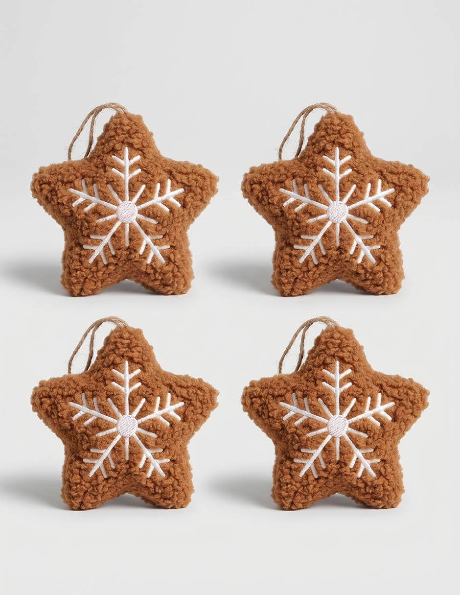 Set de ornamentos navideños estrella Set de ornamentos navideños estrella