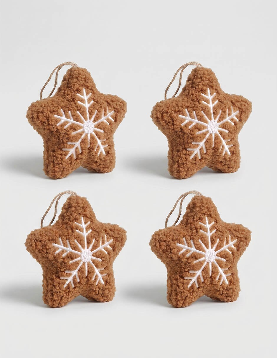 Set de ornamentos navideños estrella 3