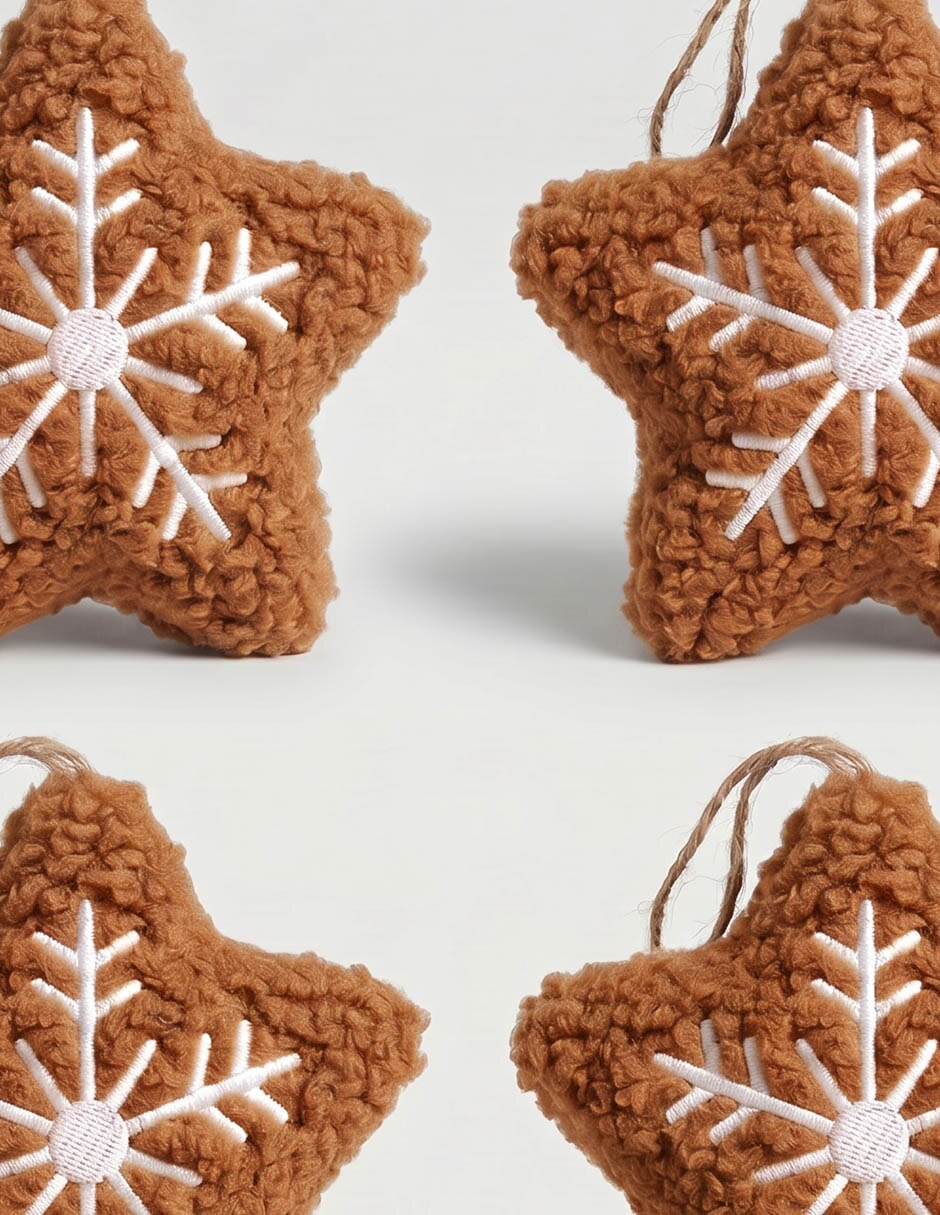 Set de ornamentos navideños estrella 4