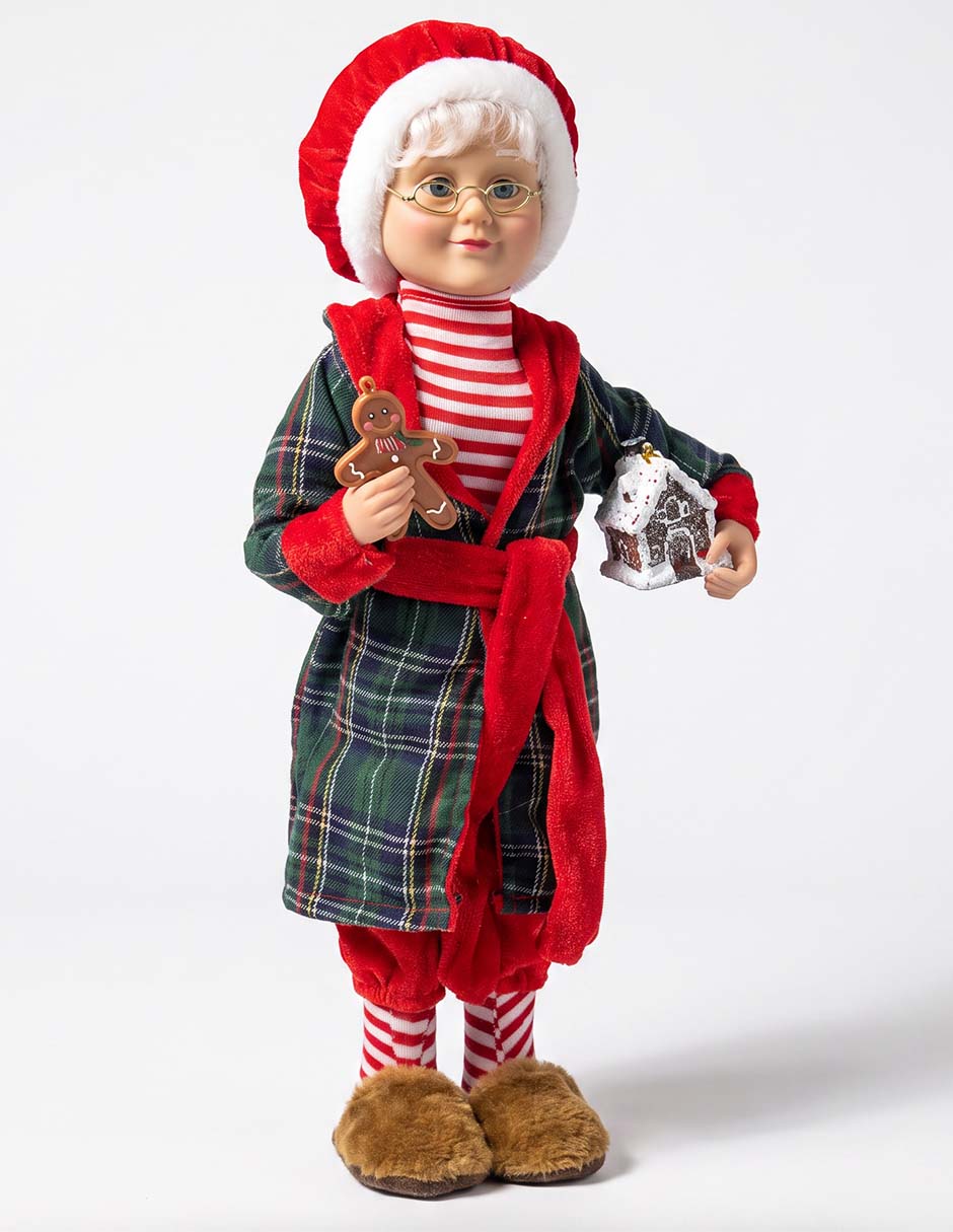 Figura decorativa navideña de sra. Claus 1