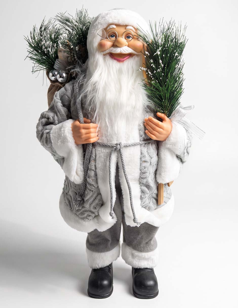 SANTA CLAUS DECO PLATA 80 CM 1