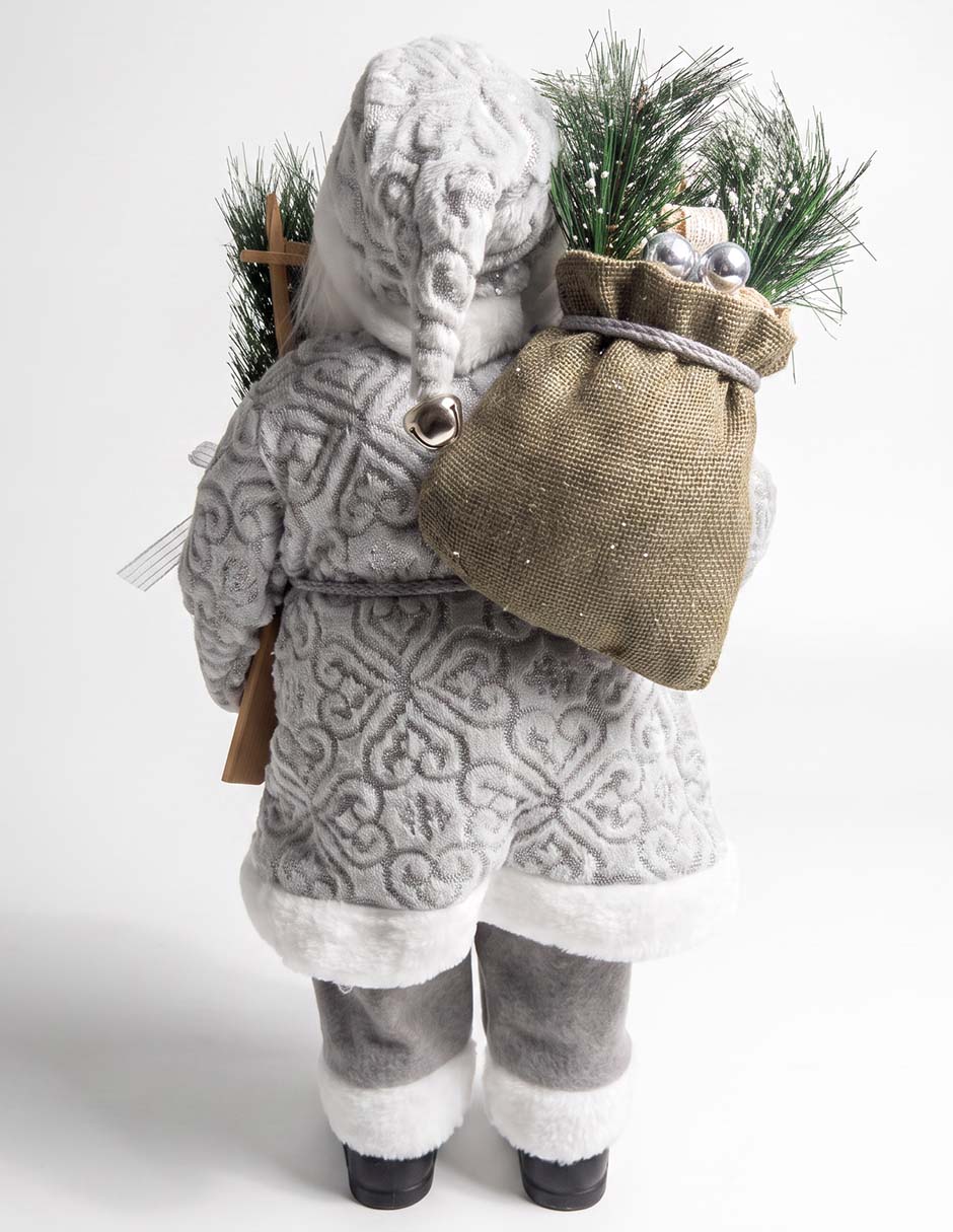 SANTA CLAUS DECO PLATA 80 CM 2