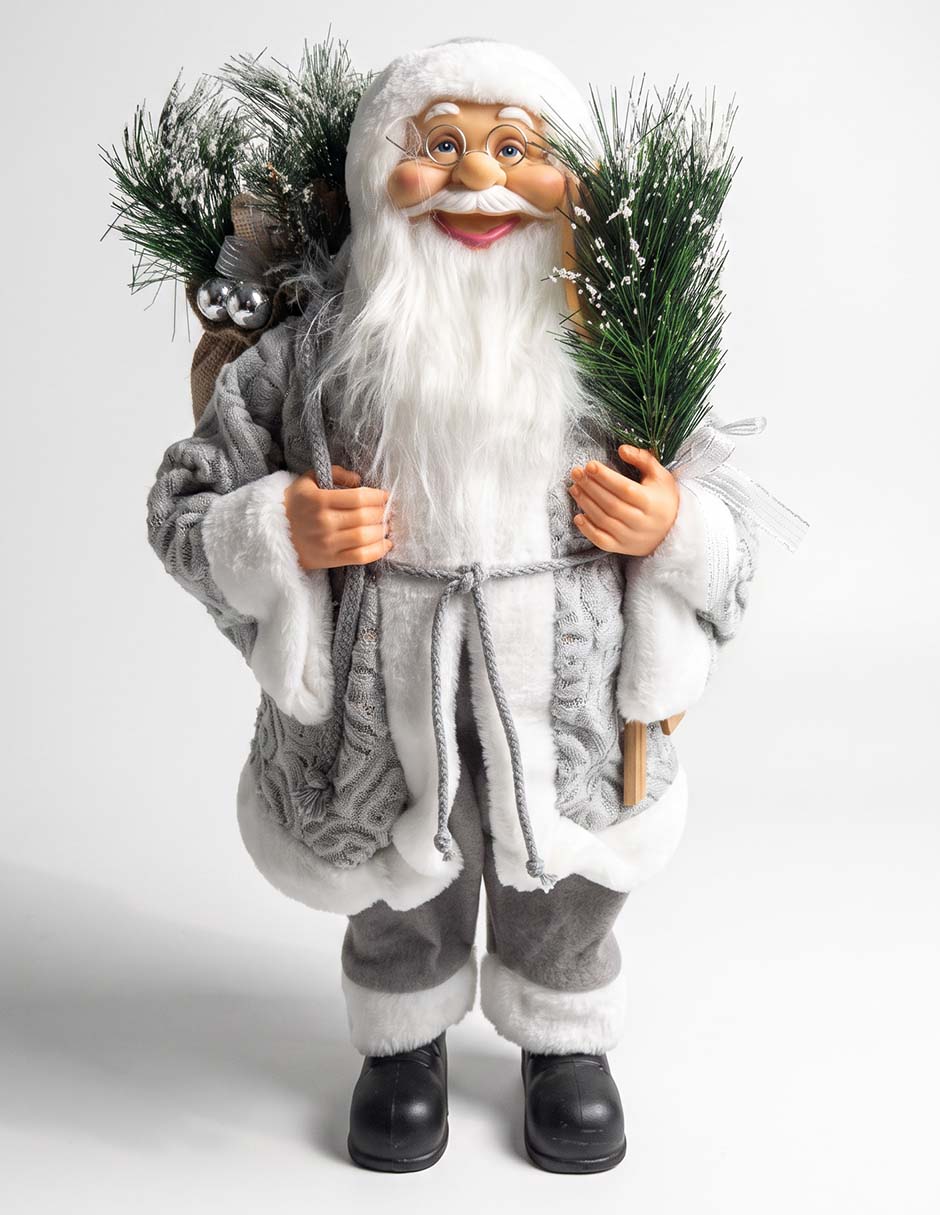 Figura decorativa de santa claus metallic 1
