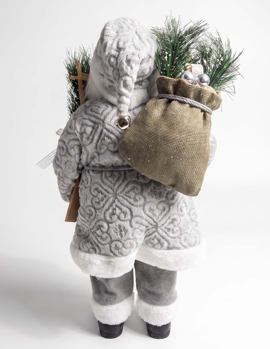 Figura decorativa de santa claus metallic 2