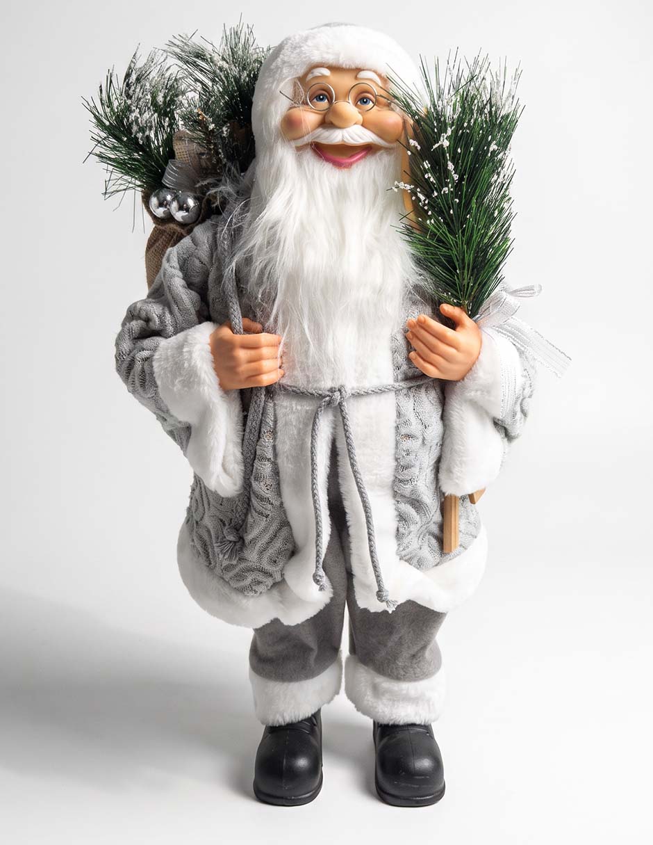 Figura decorativa de santa claus metallic 1