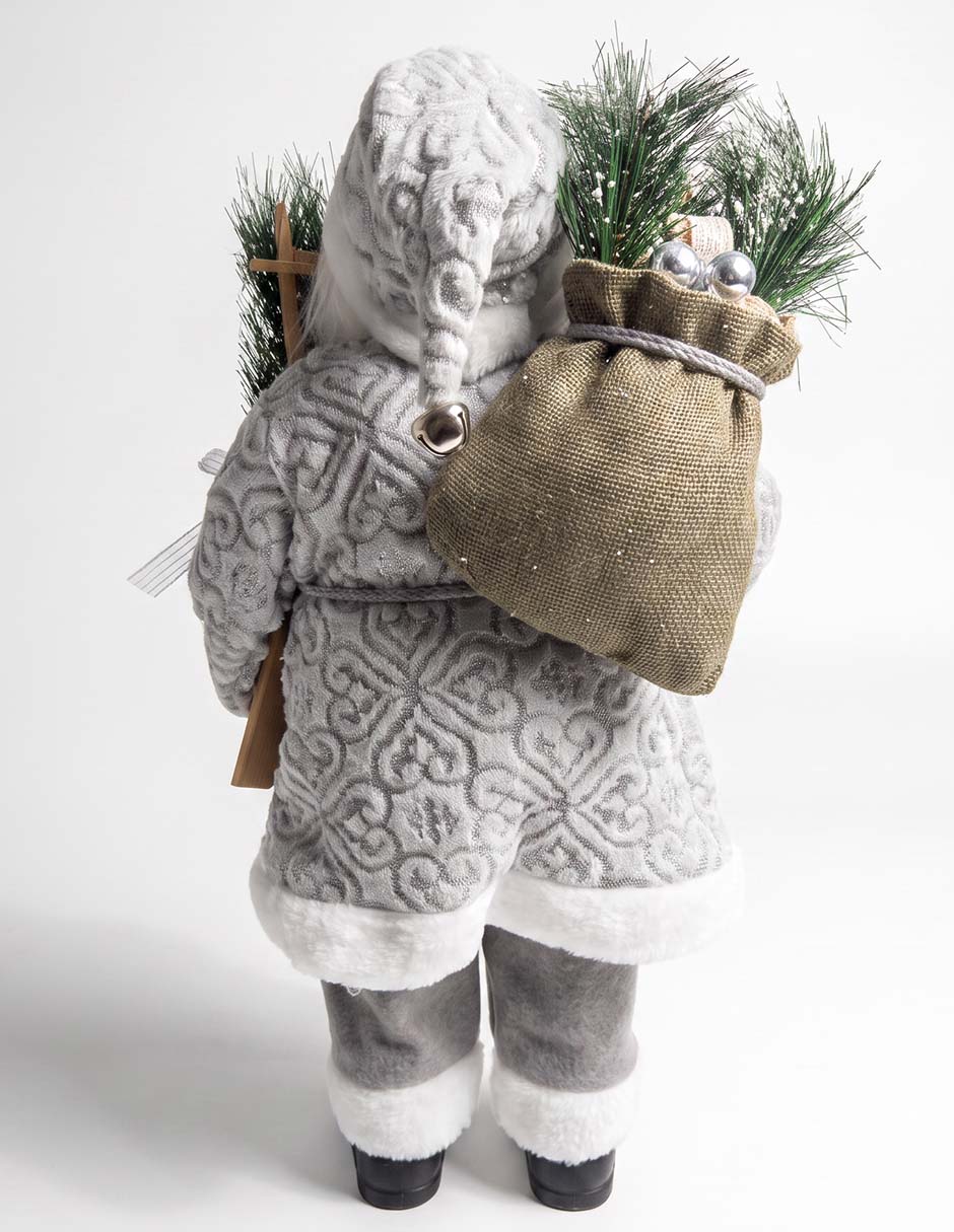 Figura decorativa de santa claus metallic 2