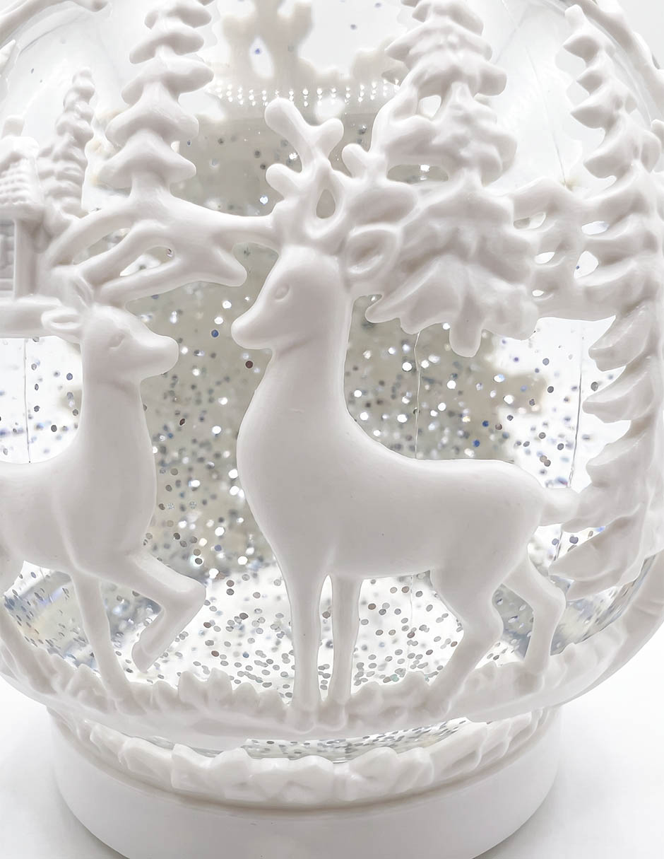 Figura decorativa navideña de bola de cristal de vidrio 3
