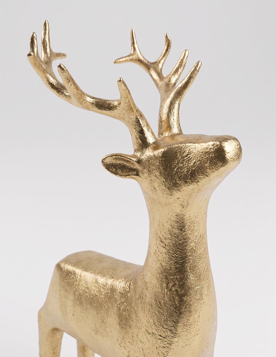 Figura decorativa navideña de reno de cerámica 2