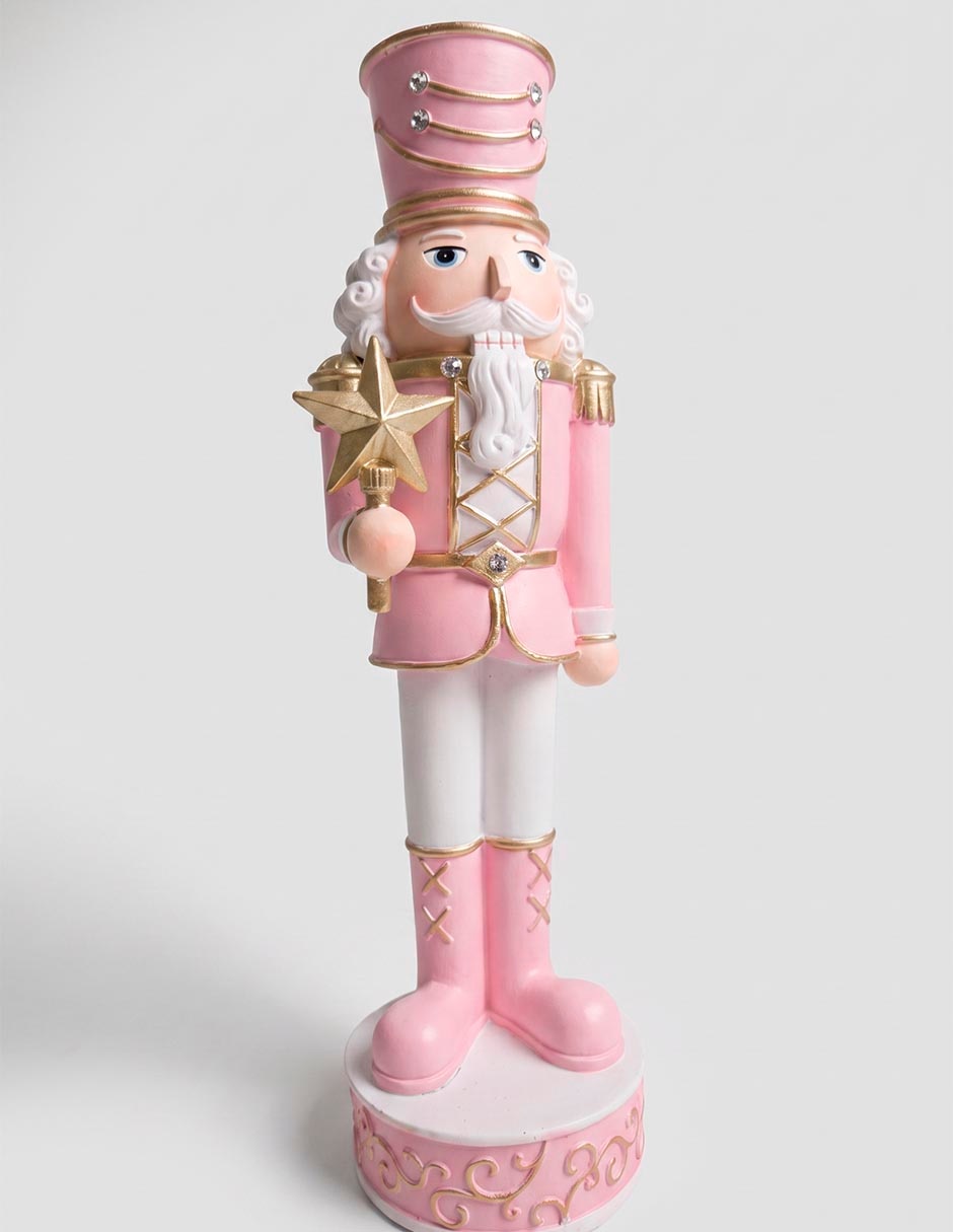 Figura decorativa navideña de cascanueces de cerámica