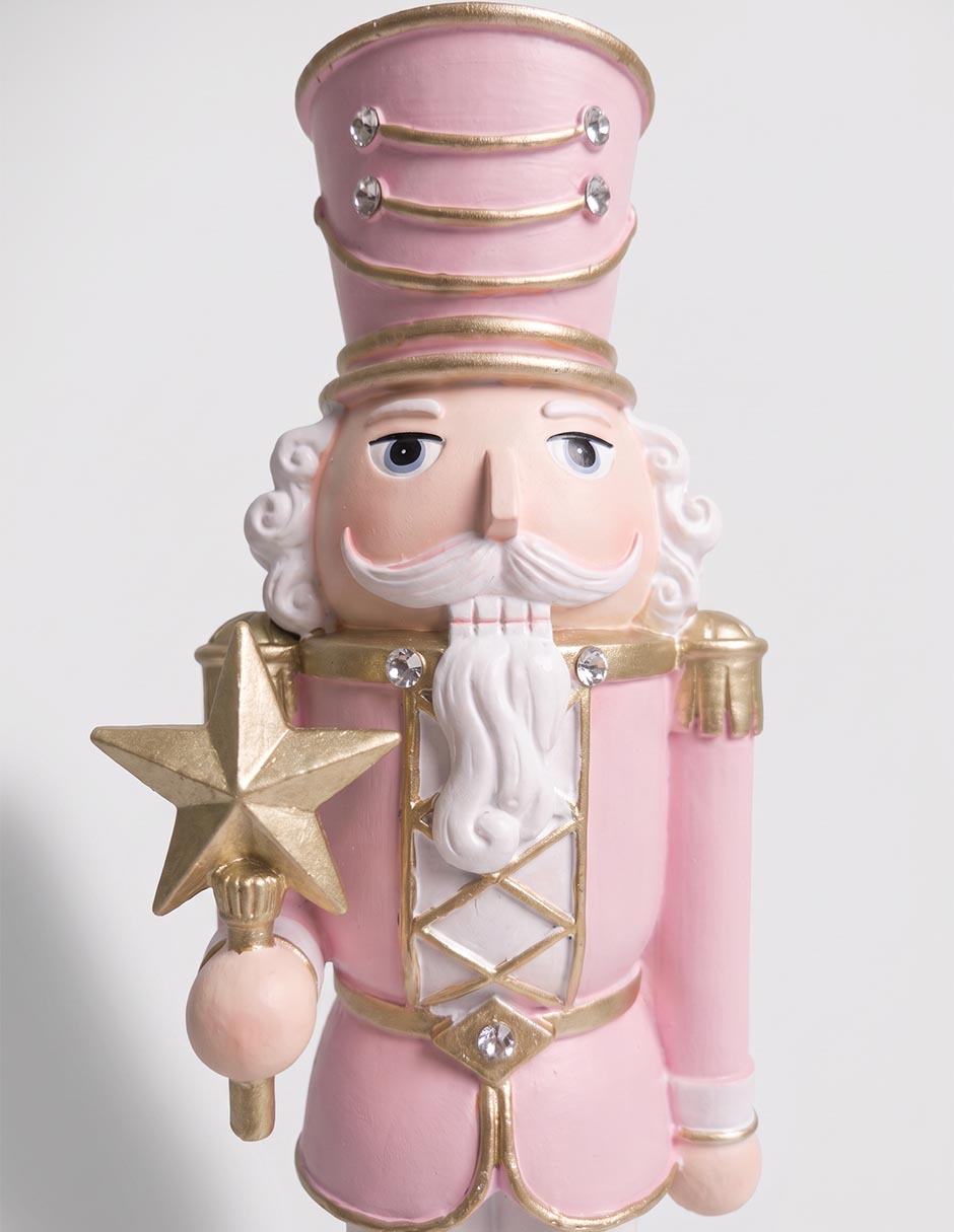Figura decorativa navideña de cascanueces de cerámica 2