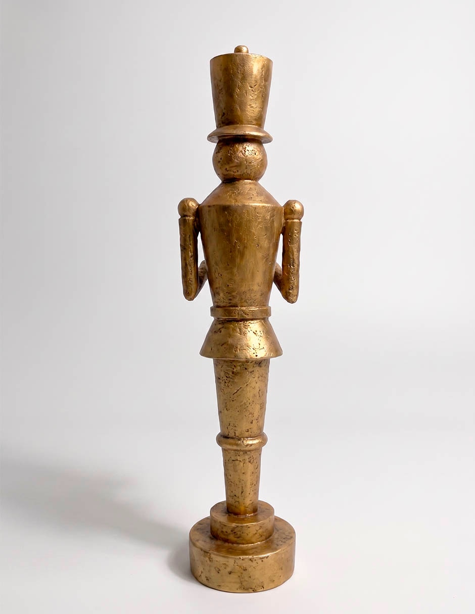 Figura decorativa navideña de soldado de cerámica 5