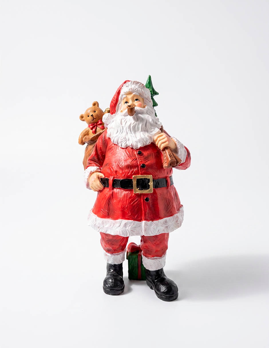 Figura decorativa navideña de santa claus de resina Figura decorativa navideña de santa claus de resina