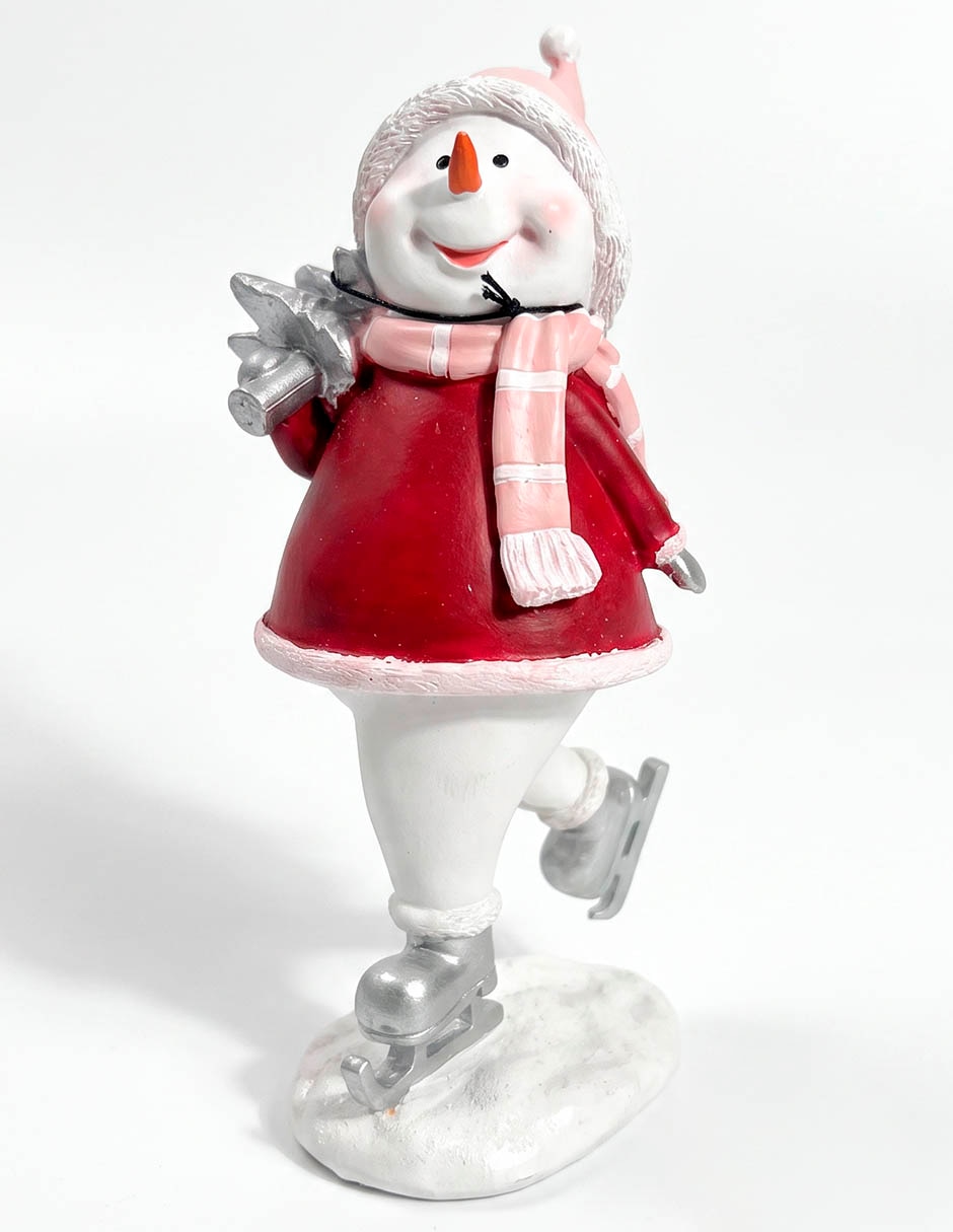 Figura decorativa de snowman de resina Figura decorativa de snowman de resina