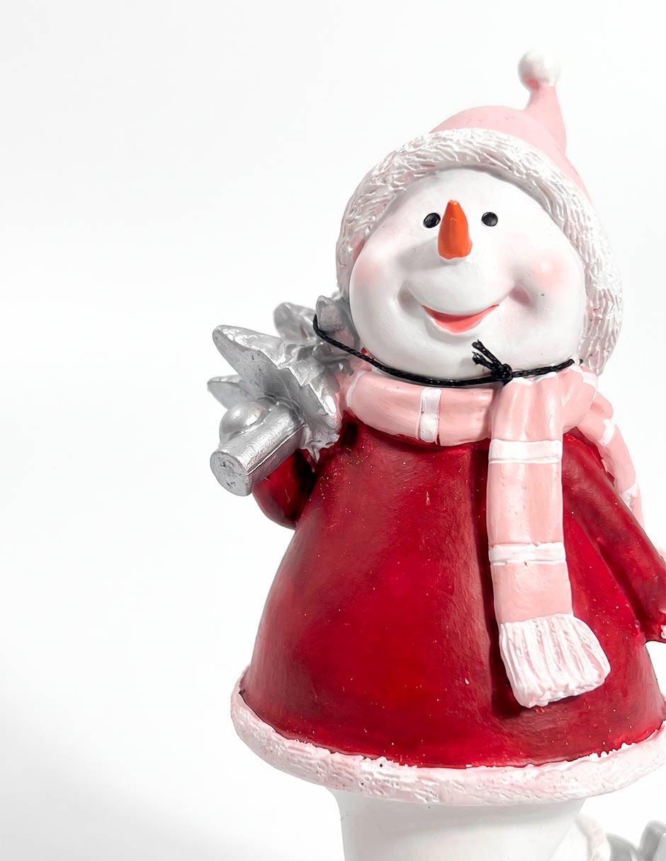 Figura decorativa de snowman de resina 3