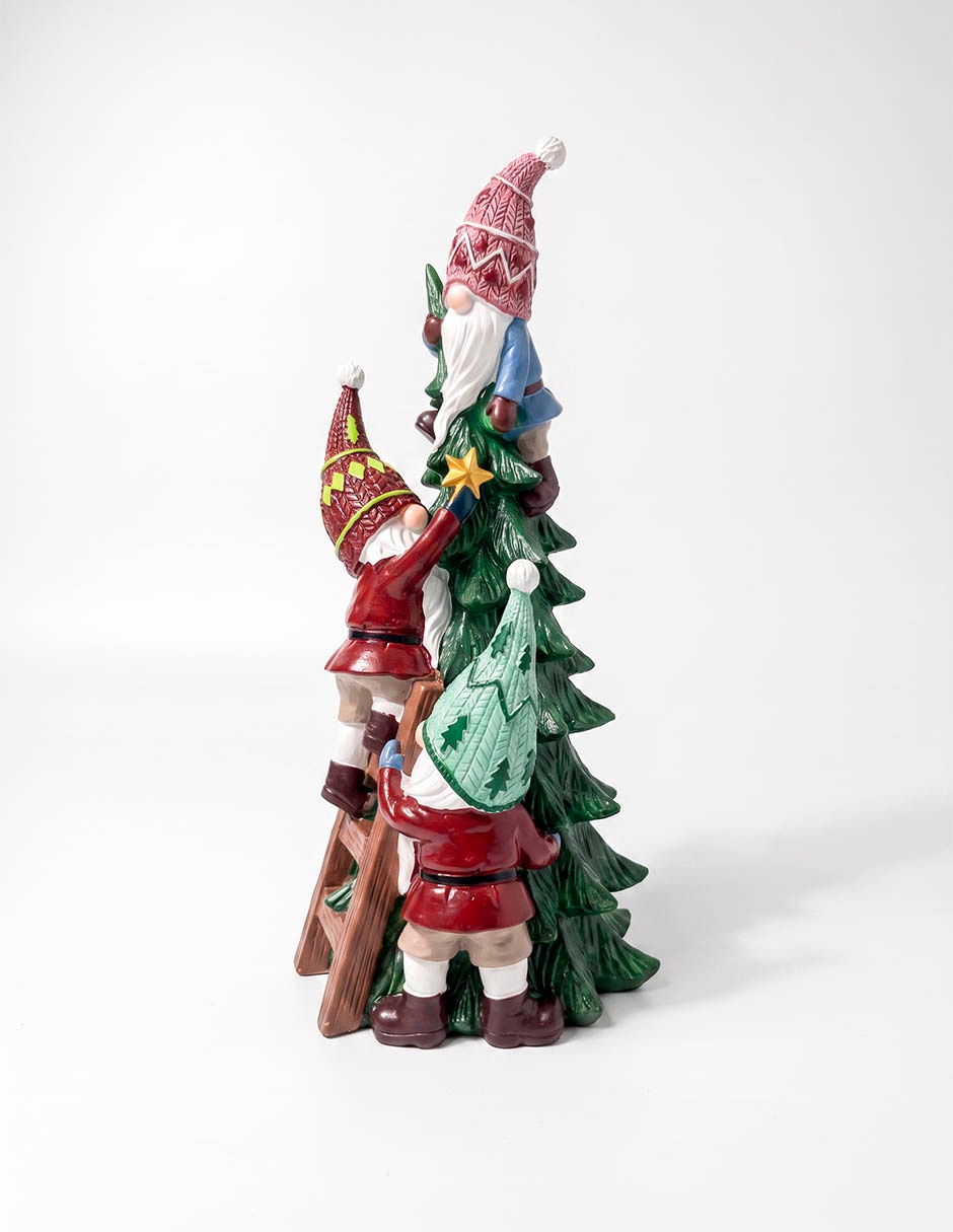 Figura decorativa navideña de gnomo de resina 2