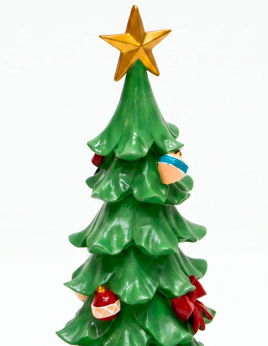 Figura decorativa navideña de árbol de navidad de cerámica 4