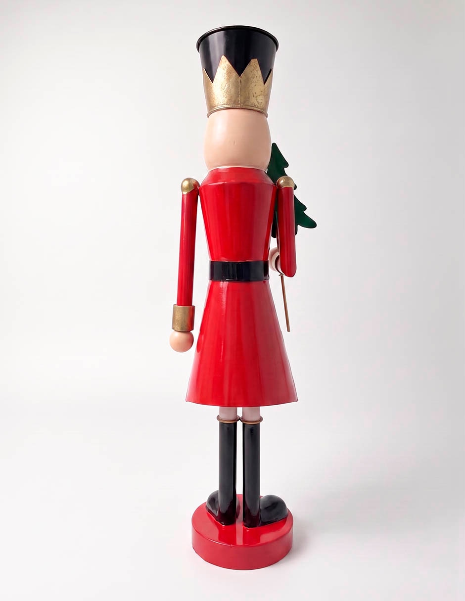 Figura decorativa navideña de soldado de metal 2