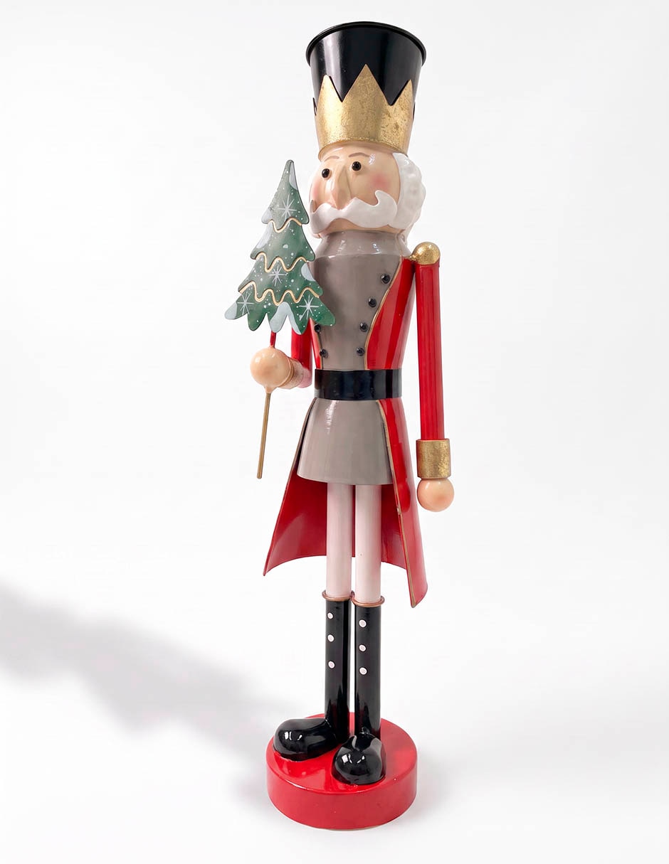 Figura decorativa navideña de soldado de metal 3