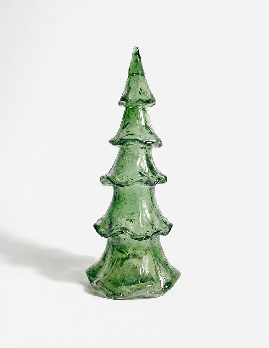 Figura decorativa navideña de pino de resina